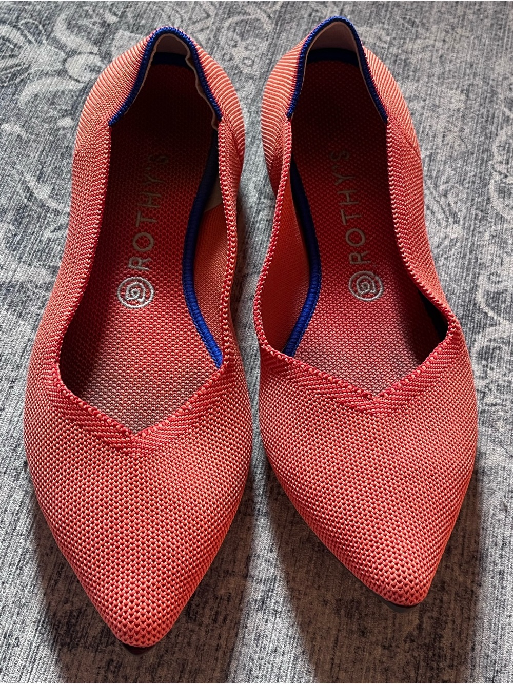 Rothy's The Point Flats in Coral/Orange - Picture 4 of 14